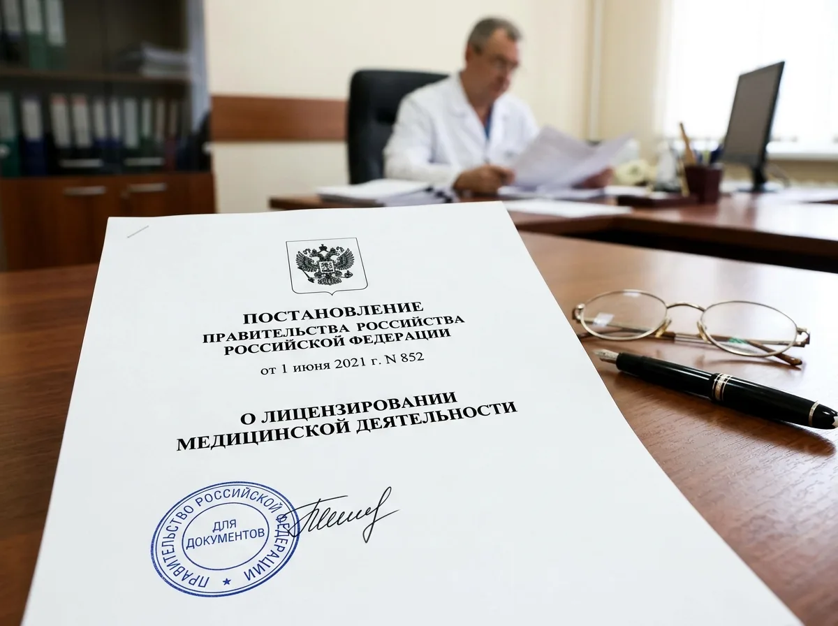 Постановление правительства 852 о лицензировании медицинской деятельности в России